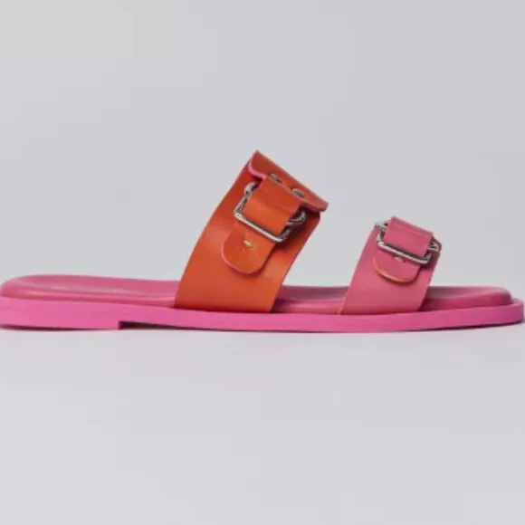 Seychelles Buckle Leather Slide - Brand New Without Box