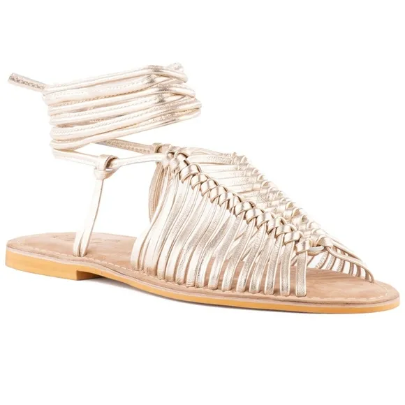 Seychelles Gold Gladiator Sandals