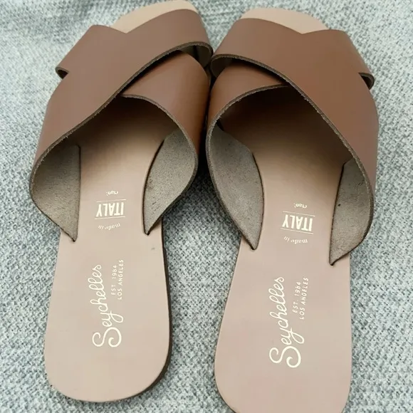 Seychelles Total Relaxation Leather Slide Sandals
