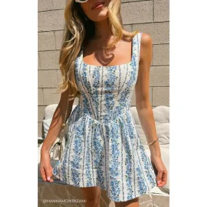 Show Me Your Mumu Nina Skort Floral Dress in Blue Bliss XS NWT