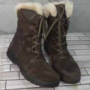 SIZE 11. Columbia Ice Maiden II waterproof lace up suede boots.