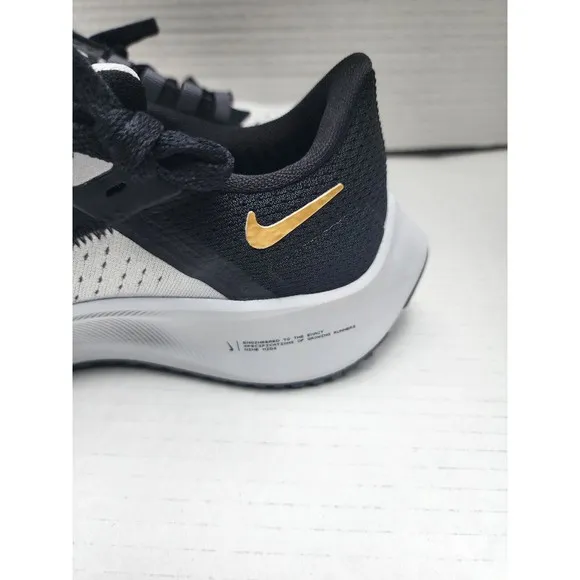 Size 5Y/W7 Nike Air Zoom Pegasus 38 Running Shoes Black/White/Gold (CZ4178-007)