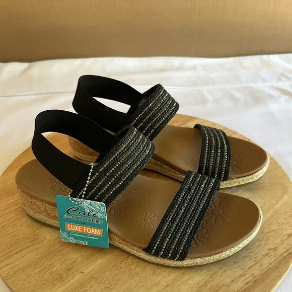 Skechers Cali Breezie Vegan Wedge Sandals - Busy-Bee7.5M