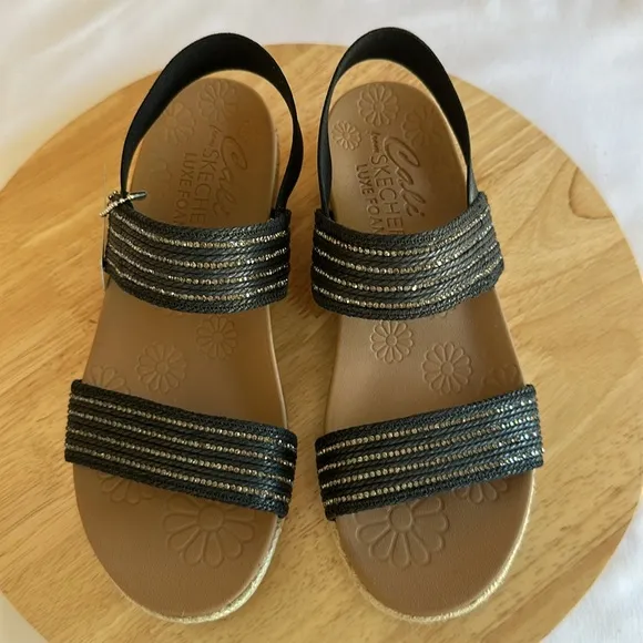 Skechers Cali Breezie Vegan Wedge Sandals - Busy-Bee7.5M