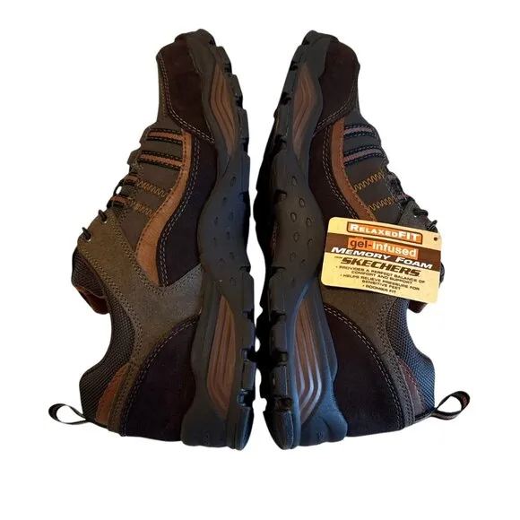 Skechers Men's Trexman Gurman Sneaker Suede Mess Memory Foam Brown Size 12W NWB