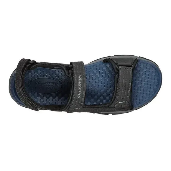 Skechers® Relaxed Fit Tresmen Garo Men's size 13 Sandals Black Vegan NEW in Box