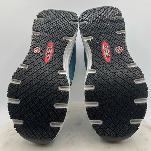 Skechers Unisex Work Boots Size 8.5 Blue Arch‎ Fit Slip Resistant