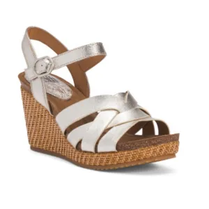 SOFFT Platino Leather Carlana Comfort Wedge Sandals NWT