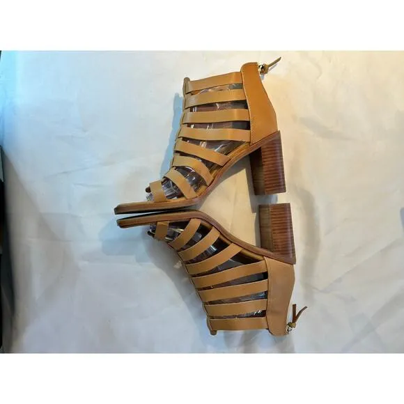 Soft Stratford Soft Shoe Heeled Sandals Tan Size 9.5 M NWOT