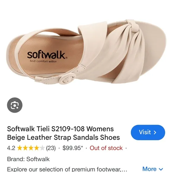 Softwalk Women's Tan Sandals size 11m