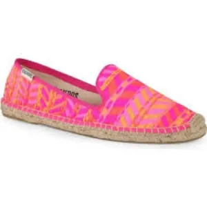 SOLUDOS Malhia Kent plaid bright boho espadrilles shoes size 9 pink oran…