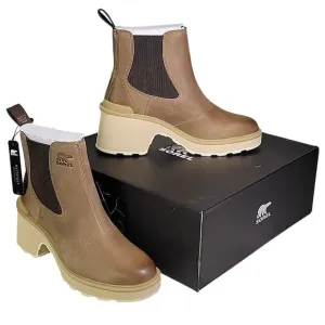 Sorel Hi-Line Heel Chelsea Ankle Boots Umber Ceramic - Womens Size 8.5 NEW