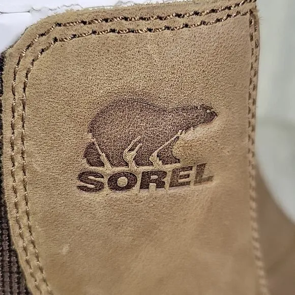 Sorel Hi-Line Heel Chelsea Ankle Boots Umber Ceramic - Womens Size 8.5 NEW