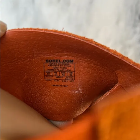 SOREL Sandal Cameron Flatform Mule Suede Orange | 12