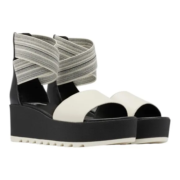 SOREL WOMENS CAMERON LEATHER PLATFORM ANKLE STRAP WEDGE SANDALS **NWT**