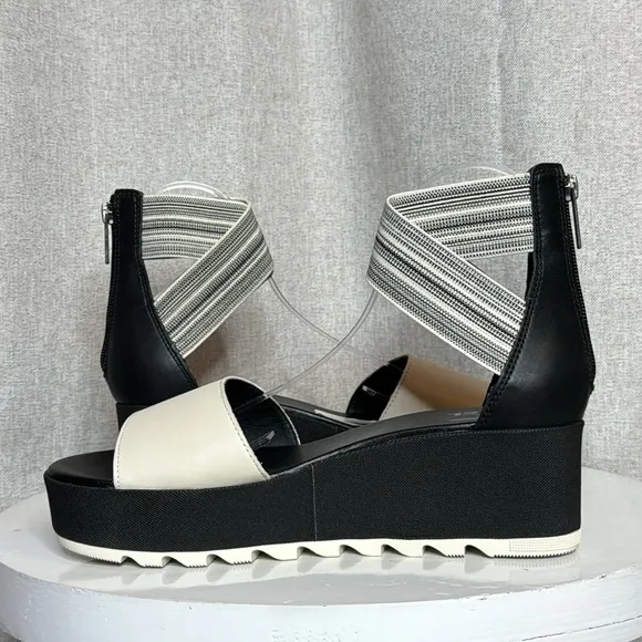 SOREL WOMENS CAMERON LEATHER PLATFORM ANKLE STRAP WEDGE SANDALS **NWT**