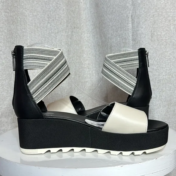 SOREL WOMENS CAMERON LEATHER PLATFORM ANKLE STRAP WEDGE SANDALS **NWT**