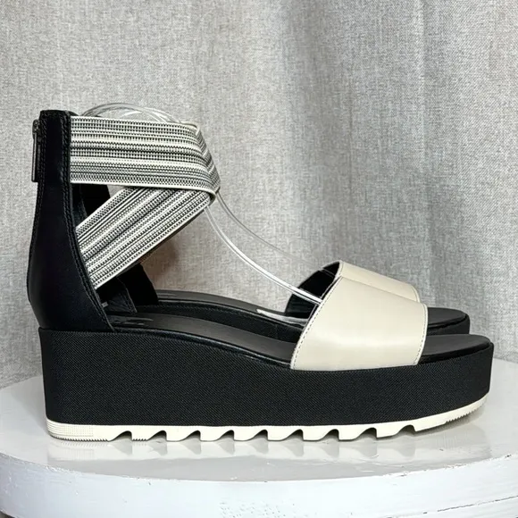 SOREL WOMENS CAMERON LEATHER PLATFORM ANKLE STRAP WEDGE SANDALS **NWT**