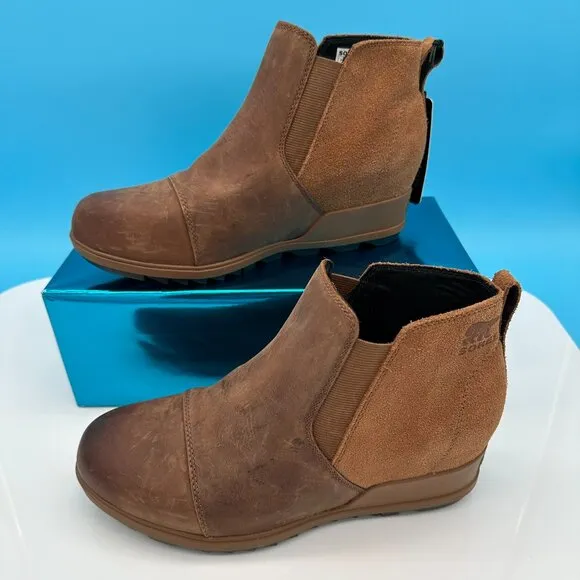 Sorel Women's Evie Ankle Pull On Bootie, Size 10, Cognac Brown