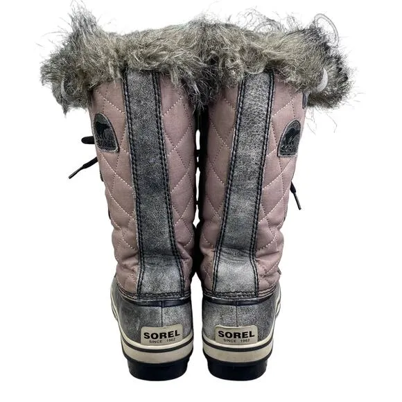 Sorel Women's Tofino Grey Distressed Winter Boots Size US 6