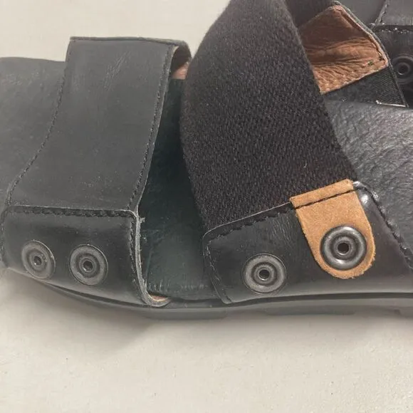 SOREL Women’s Slide Leather Sandals Black Size 7