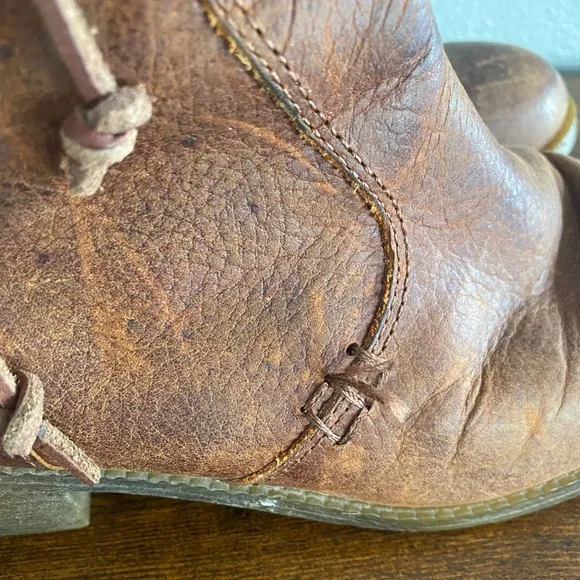 Sperry Ankle Boots Size 8 Juniper Glyn Leather Brown Boho Grunge Western
