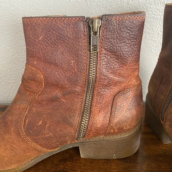 Sperry Ankle Boots Size 8 Juniper Glyn Leather Brown Boho Grunge Western