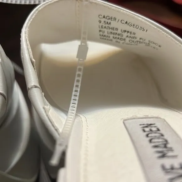 Steve Madden Cagey White Leather Double Platform Sandals
