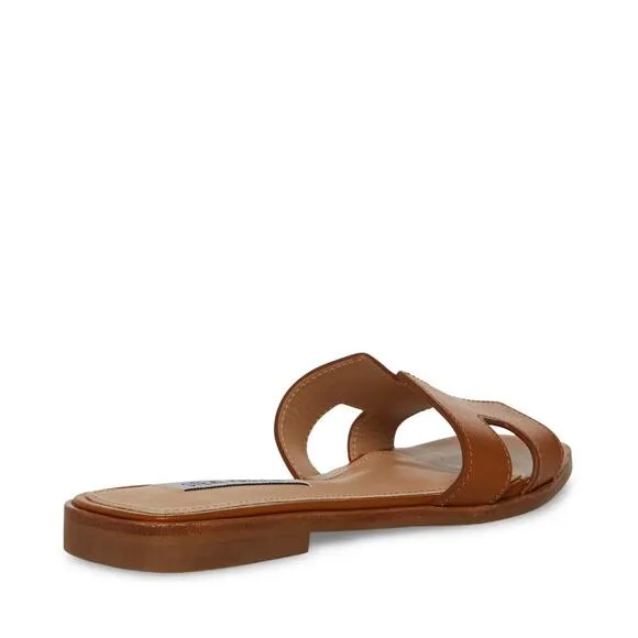 Steve Madden Women's Hadyn Slide Sandals Slip-On Cognac Lea Size 7.5 NWB