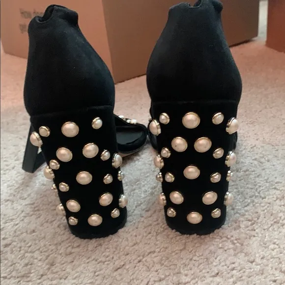 Stuart Weitzman Black Embellished Women's Sandals EU 41