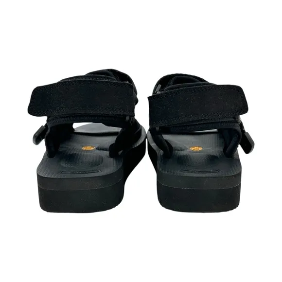 Suicoke Japan Black WAS-V Platform Velcro Strap Sandals sz M8 / W10 / EU 41