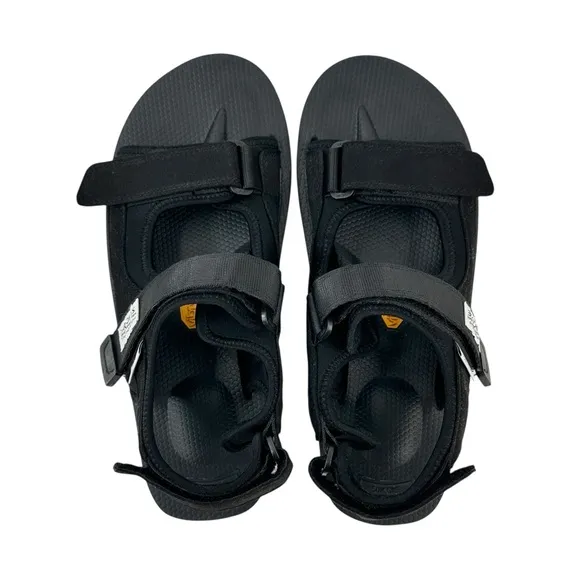 Suicoke Japan Black WAS-V Platform Velcro Strap Sandals sz M8 / W10 / EU 41