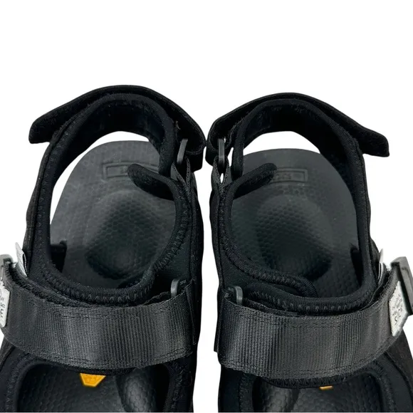 Suicoke Japan Black WAS-V Platform Velcro Strap Sandals sz M8 / W10 / EU 41