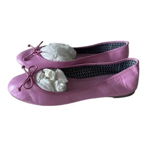 Talbots Turquoise Pink Leather Flat Shoes Size 7M