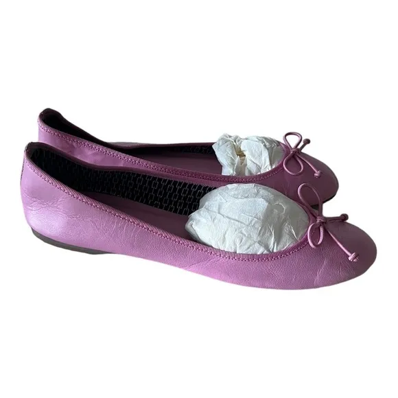 Talbots Turquoise Pink Leather Flat Shoes Size 7M