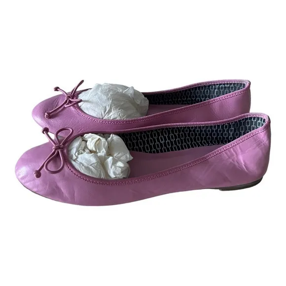 Talbots Turquoise Pink Leather Flat Shoes Size 7M
