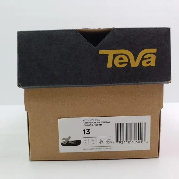 Teva Original Universal Mens Size 13 Blue White Gray Sport Sandals 1004006