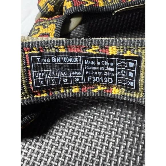 Teva Universal Sandals Mens 10 Pottery Olive Multi Aztec Southwestern Retired