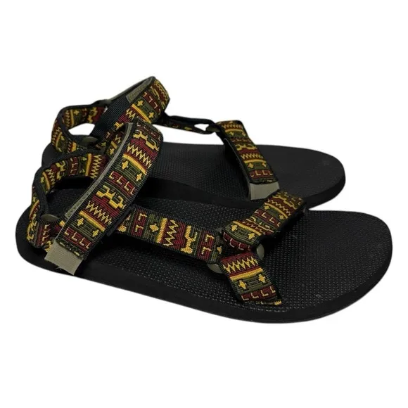 Teva Universal Sandals Mens 10 Pottery Olive Multi Aztec Southwestern Retired