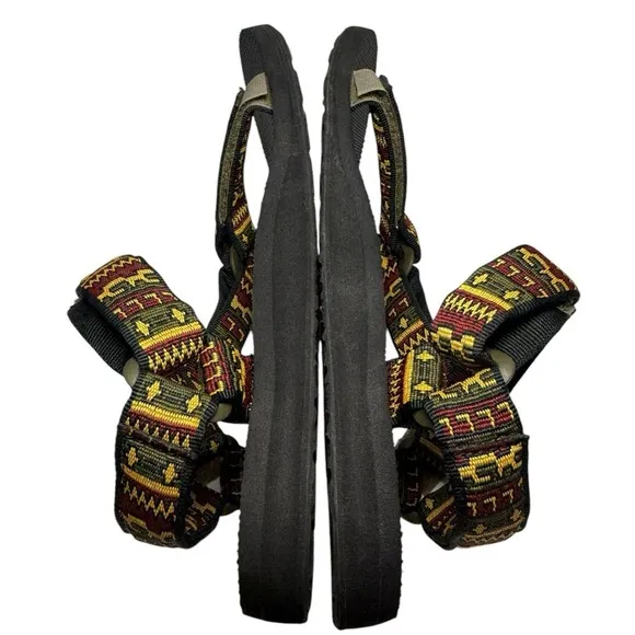 Teva Universal Sandals Mens 10 Pottery Olive Multi Aztec Southwestern Retired