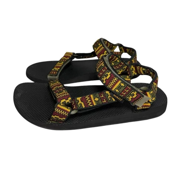 Teva Universal Sandals Mens 10 Pottery Olive Multi Aztec Southwestern Retired