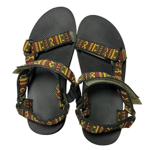 Teva Universal Sandals Mens 10 Pottery Olive Multi Aztec Southwestern Retired