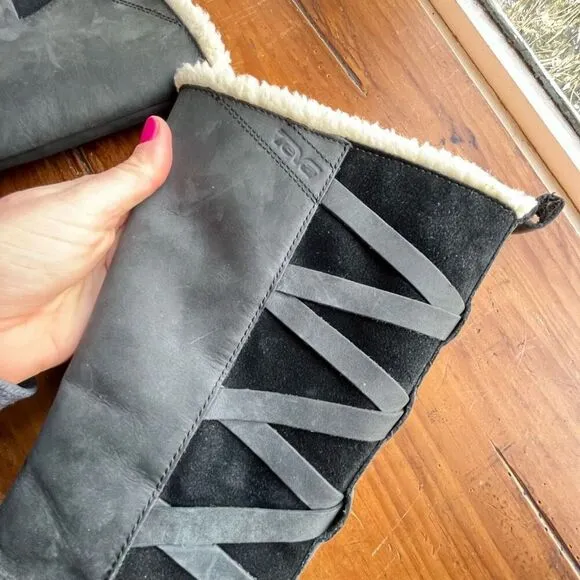 Teva Women's Figueroa WaterProof Leather/Suede Sherpa Boot - 7.5