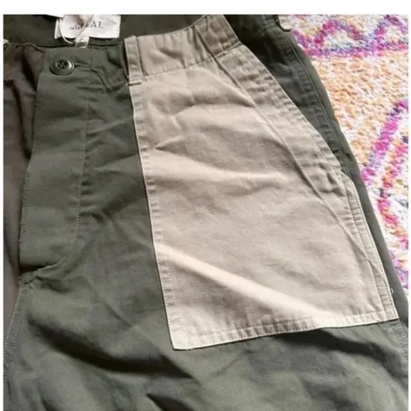 THE GREAT. The Vintage Army Short in Patchwork sz 28