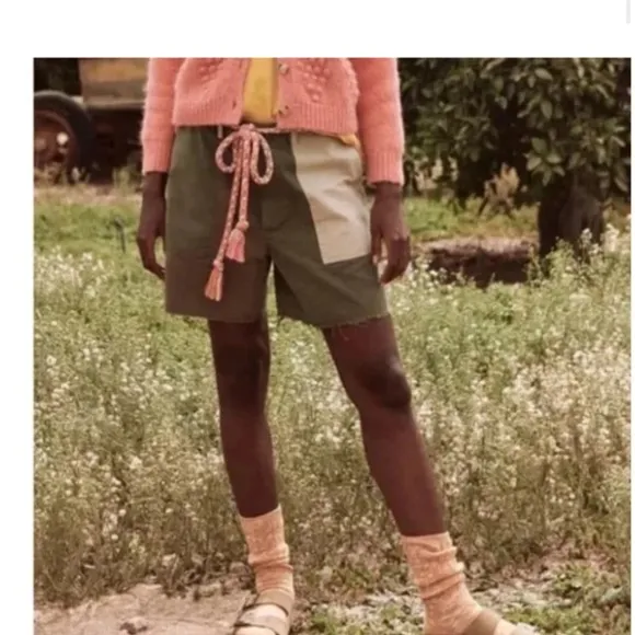 THE GREAT. The Vintage Army Short in Patchwork sz 28