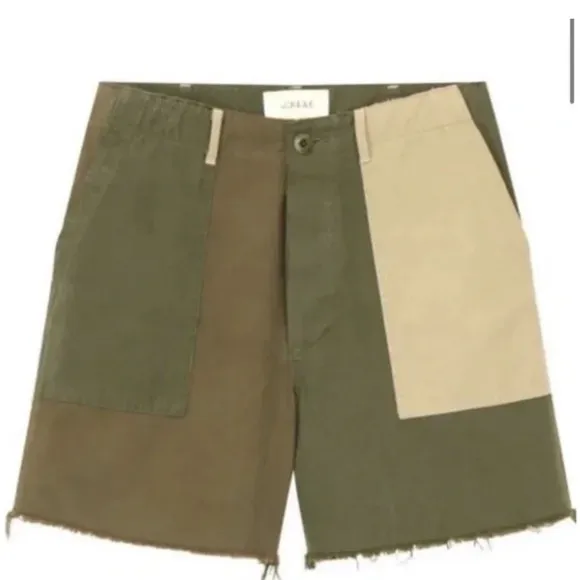 THE GREAT. The Vintage Army Short in Patchwork sz 28
