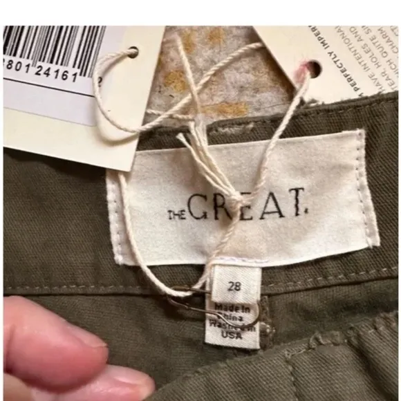 THE GREAT. The Vintage Army Short in Patchwork sz 28