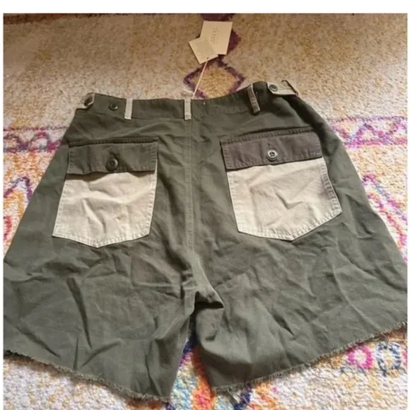 THE GREAT. The Vintage Army Short in Patchwork sz 28