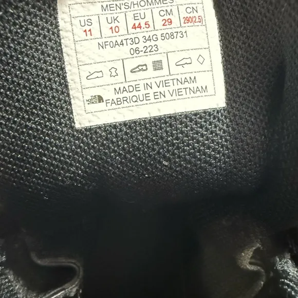 The North Face Black Boots with Padded Collar and Durable Design