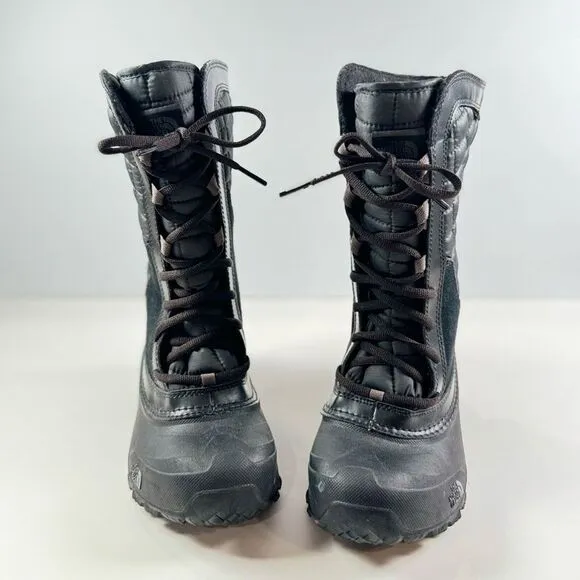 The North Face Kids Girls Boots Black Thermoball Shellista Quilted Winter US 3